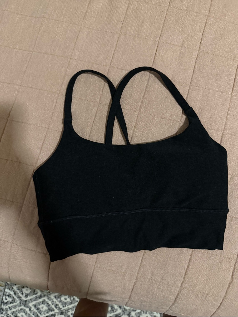 Vuori Black Strappy Sports Bra